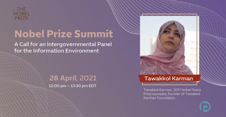 Mrs. Tawakkol Karman participates in the Nobel Prize Summit 2021